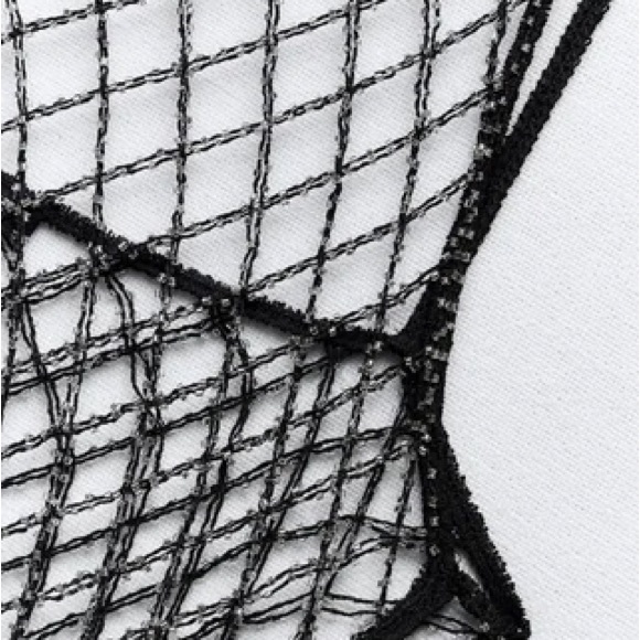 ZARA MESH RHINESTONES DRESS - Picture 6 of 7